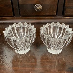Pair of Mikasa Crystal Candle Holders
